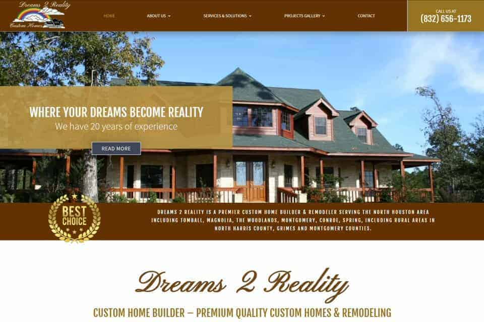 Dreams 2 Reality Custom Homes & Remodeling by The Woodlands VIP Limousine Service